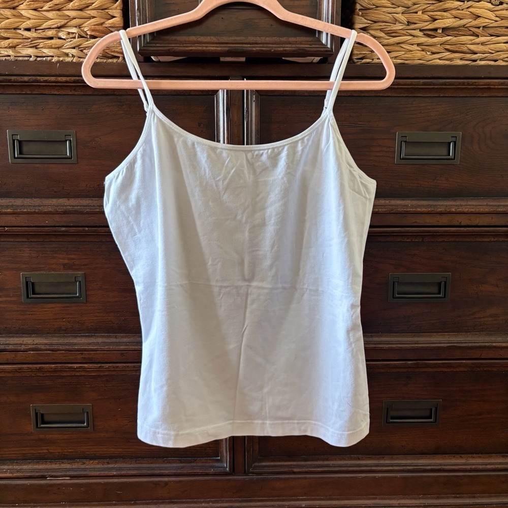 St. Eve Women's White Spaghetti Strap Cami Top in XL